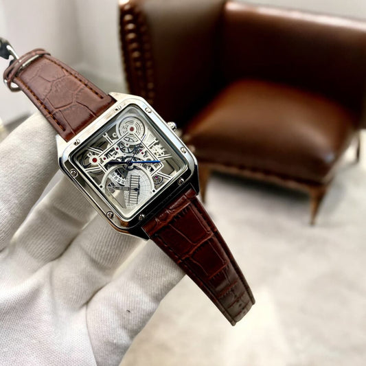 Cartier Mens Watch Leather Strap